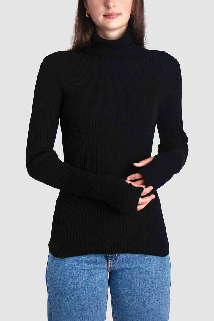 Womens Turtle Neck Cashmere Skivvy
