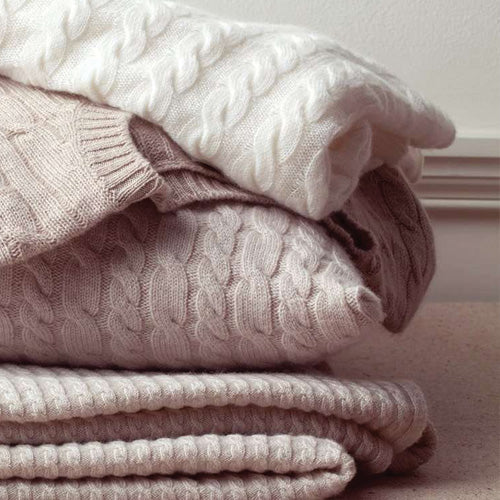 Pile of cashmere jumpers - the cashmere company blog