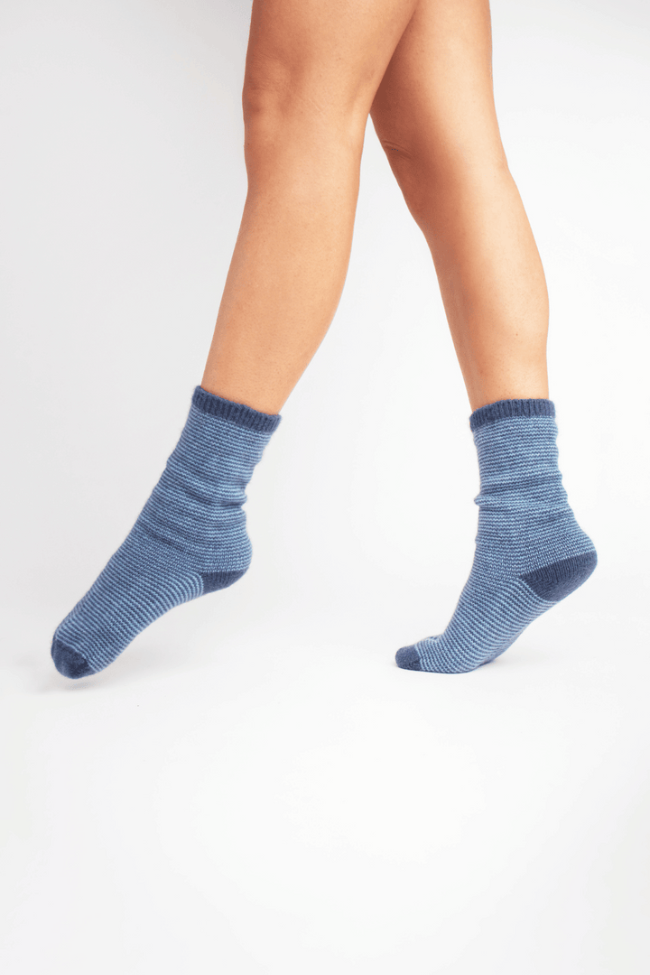 Nimbus Possum Merino Striped Socks