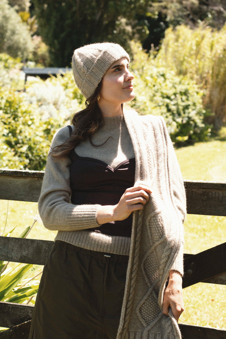Incus Aran Cable Scarf