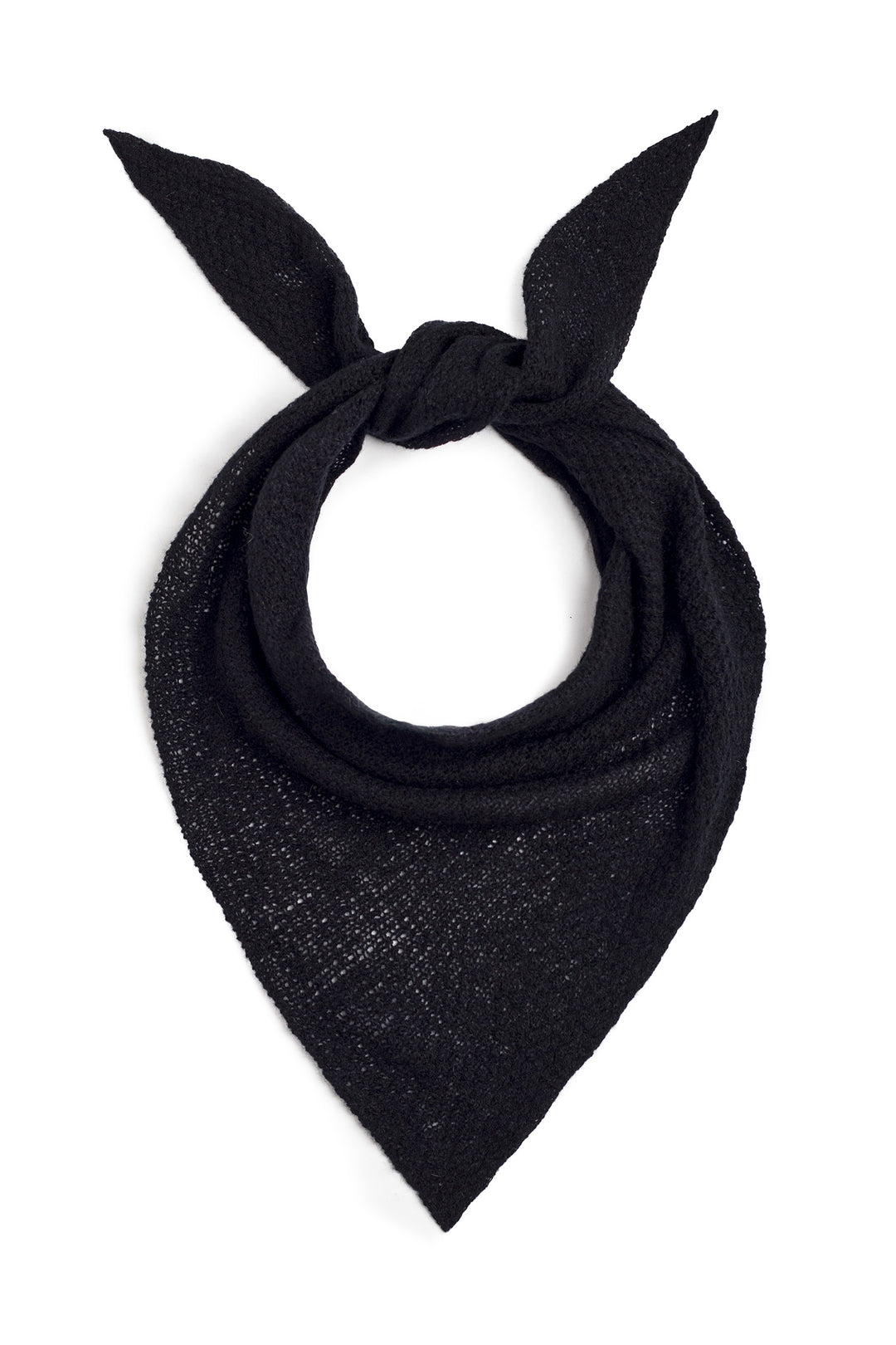 Cashmere triangle scarf #colour_black
