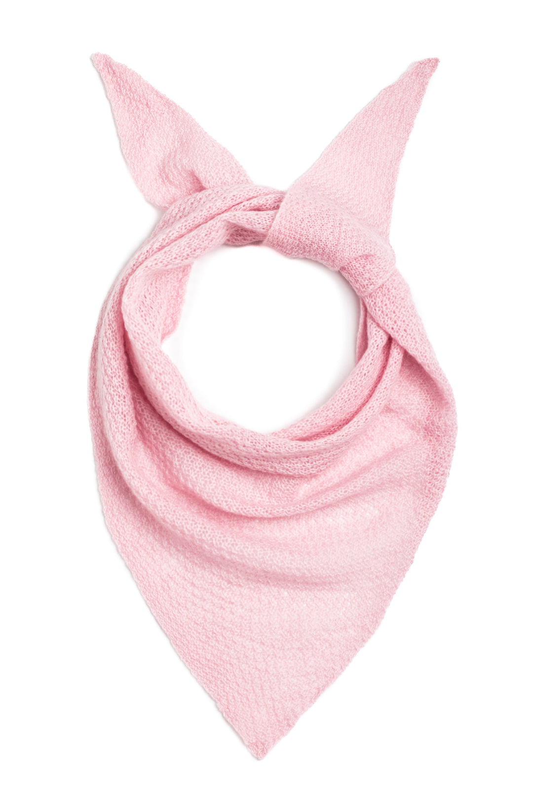 Cashmere triangle scarf #colour_glamour-pink