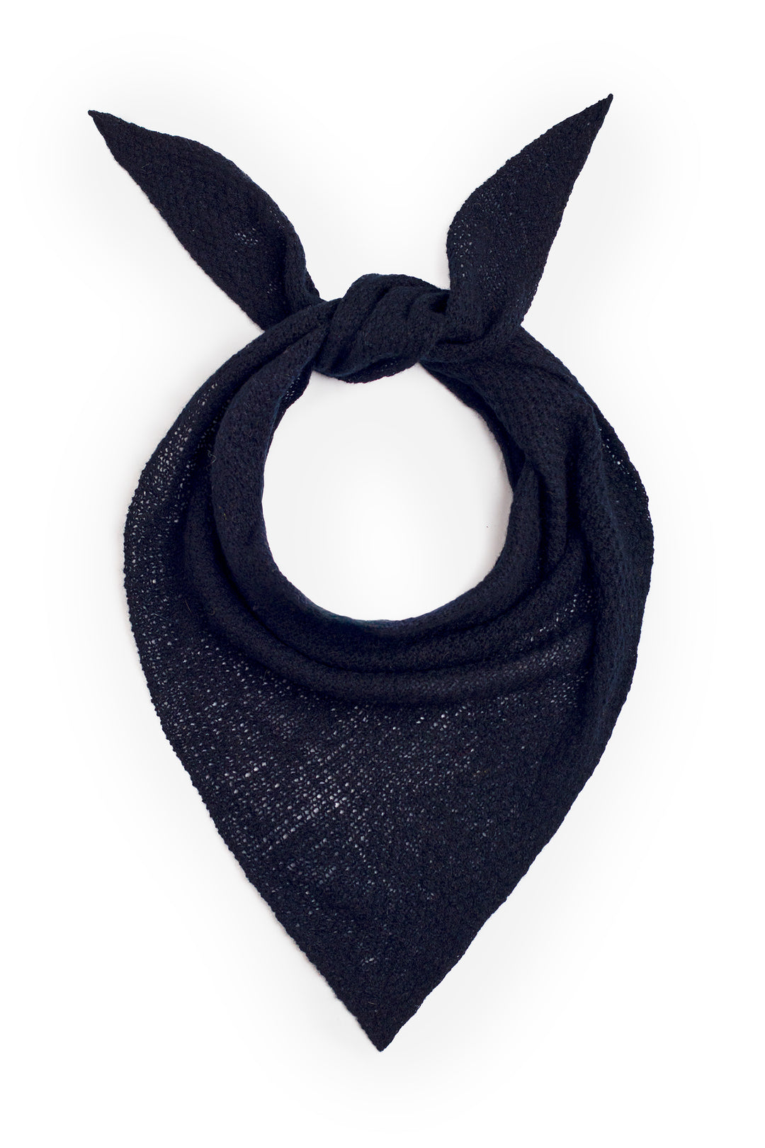 Cashmere triangle scarf #colour_navy