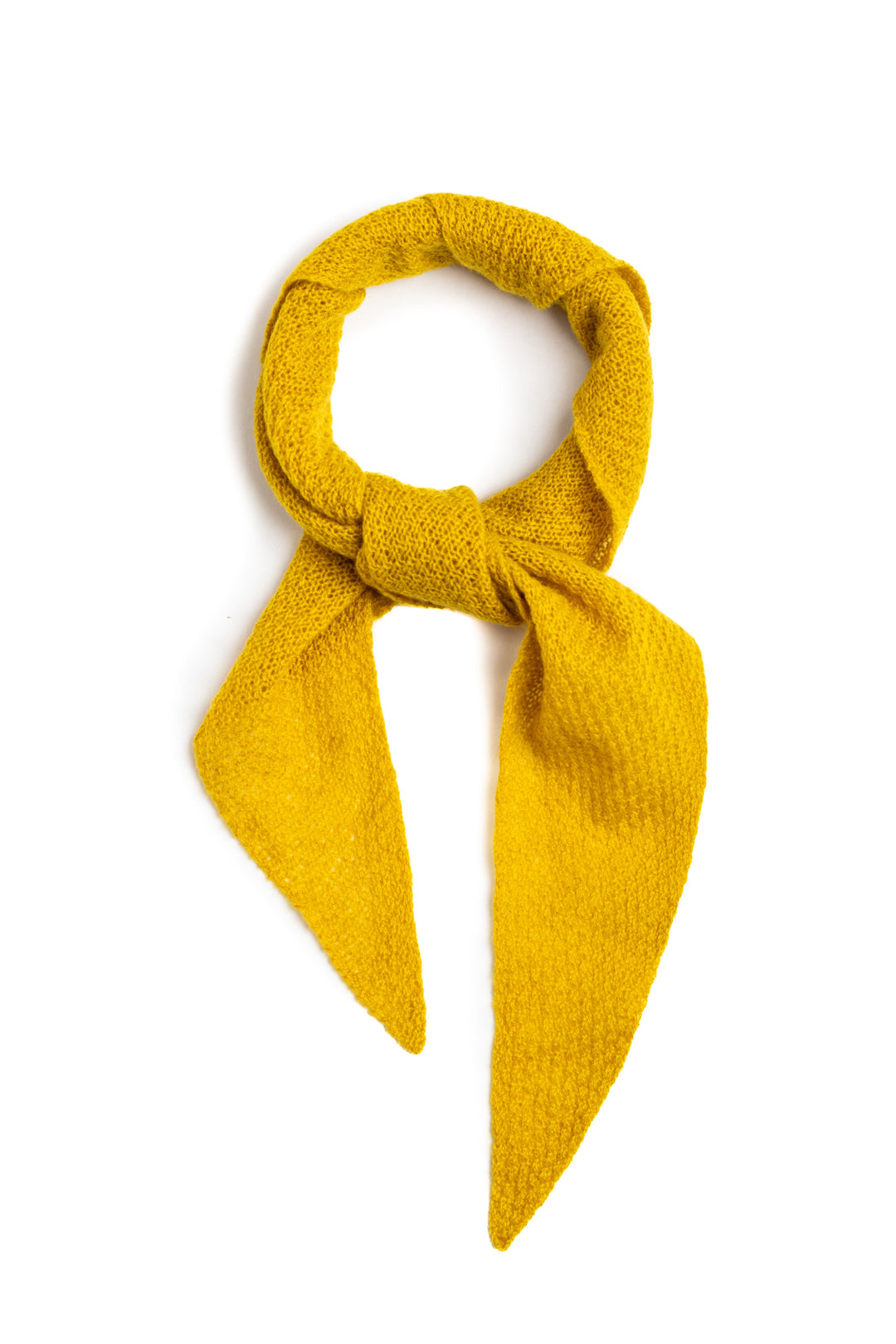 Cashmere triangle scarf #colour_turmeric