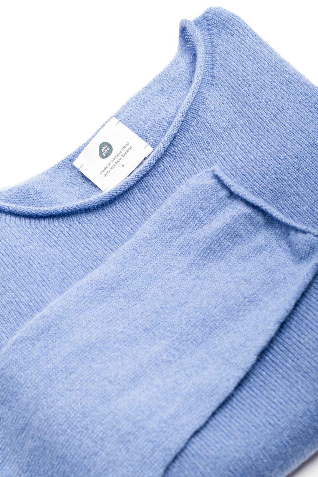 long sleeve cashmere t shirt - #colour_estate-blue