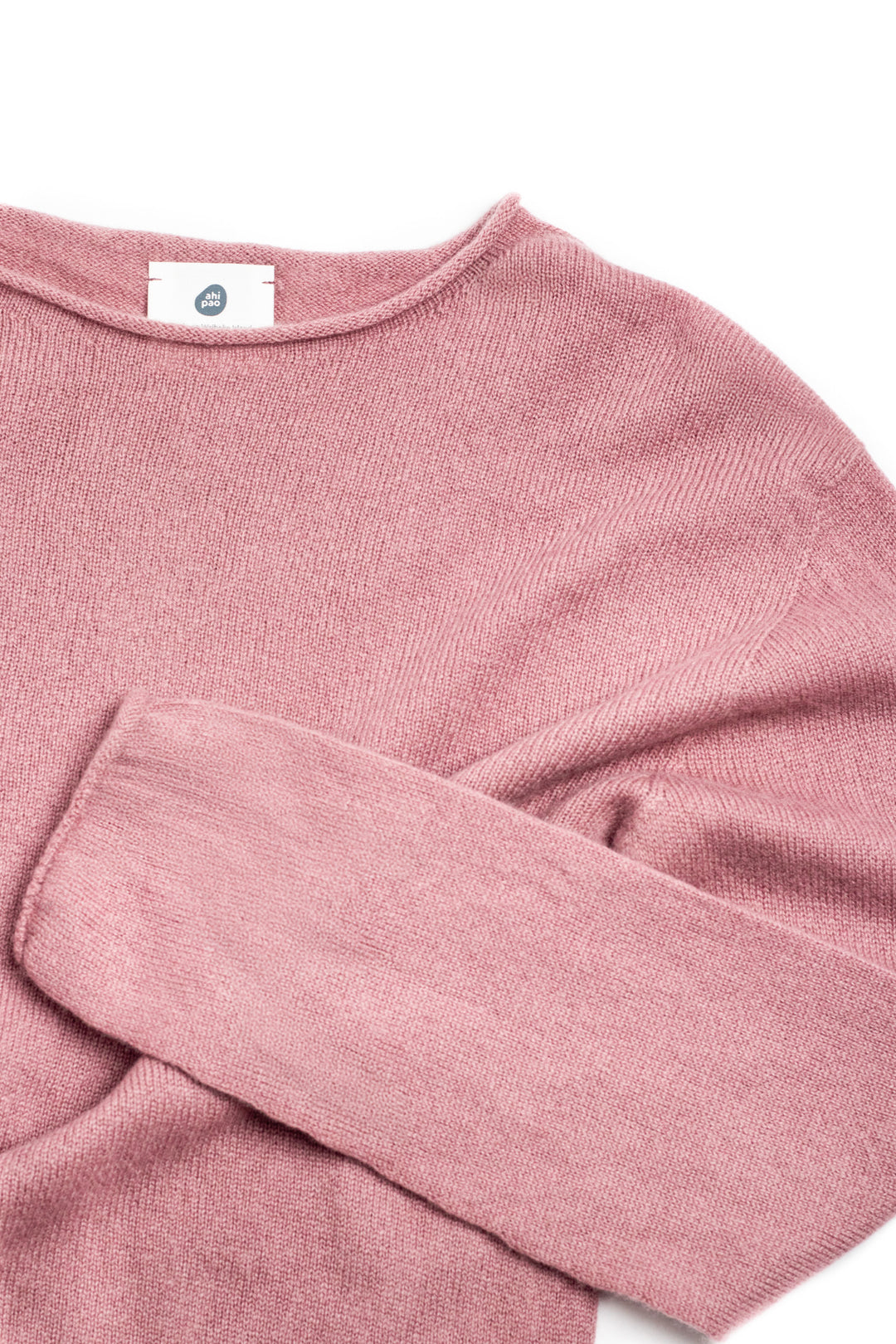 long sleeve cashmere t shirt - #colour_shawl-pink