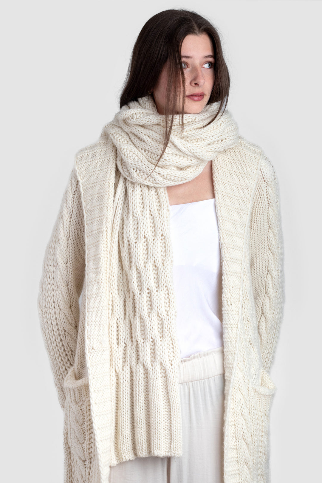 Alpaca Wool Blend Oversized Scarf