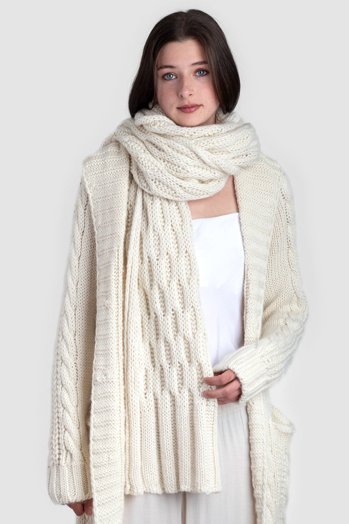 Alpaca Wool Blend Oversized Scarf