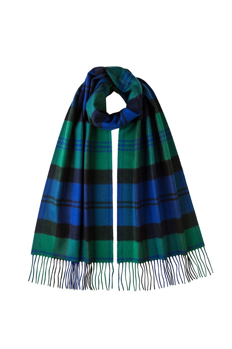 Cashmere Large Tartan Scarf