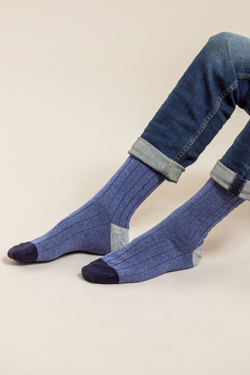 Cashmere Mens Colour Block Socks