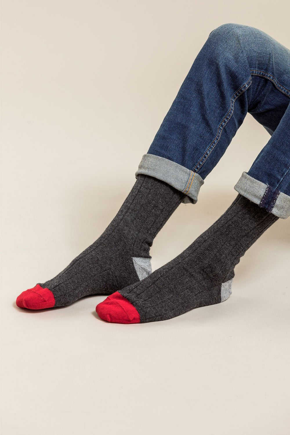 Cashmere Mens Colour Block Socks