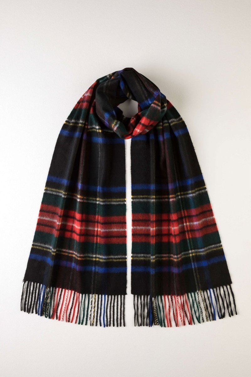 Cashmere Large Tartan Scarf