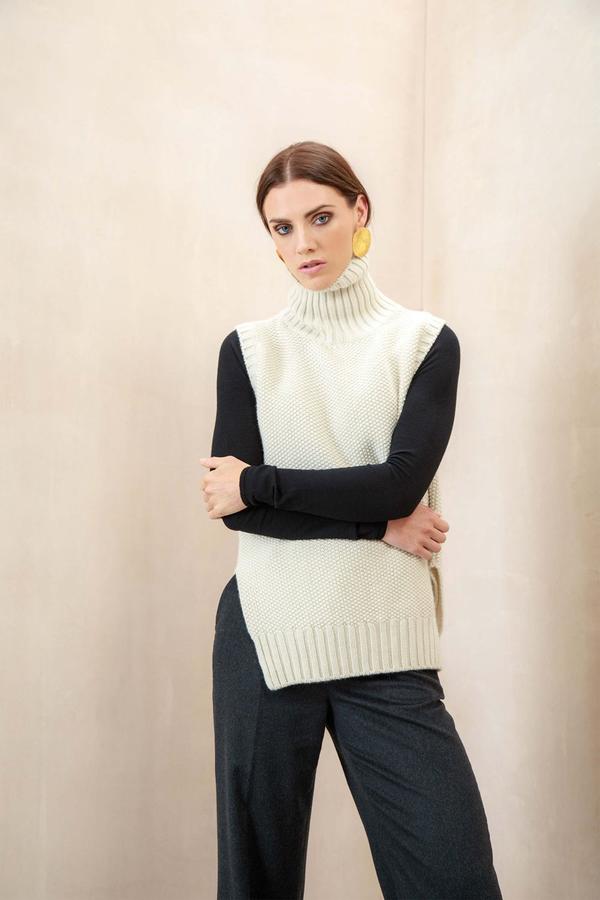 Cashmere Roll Neck Tabard