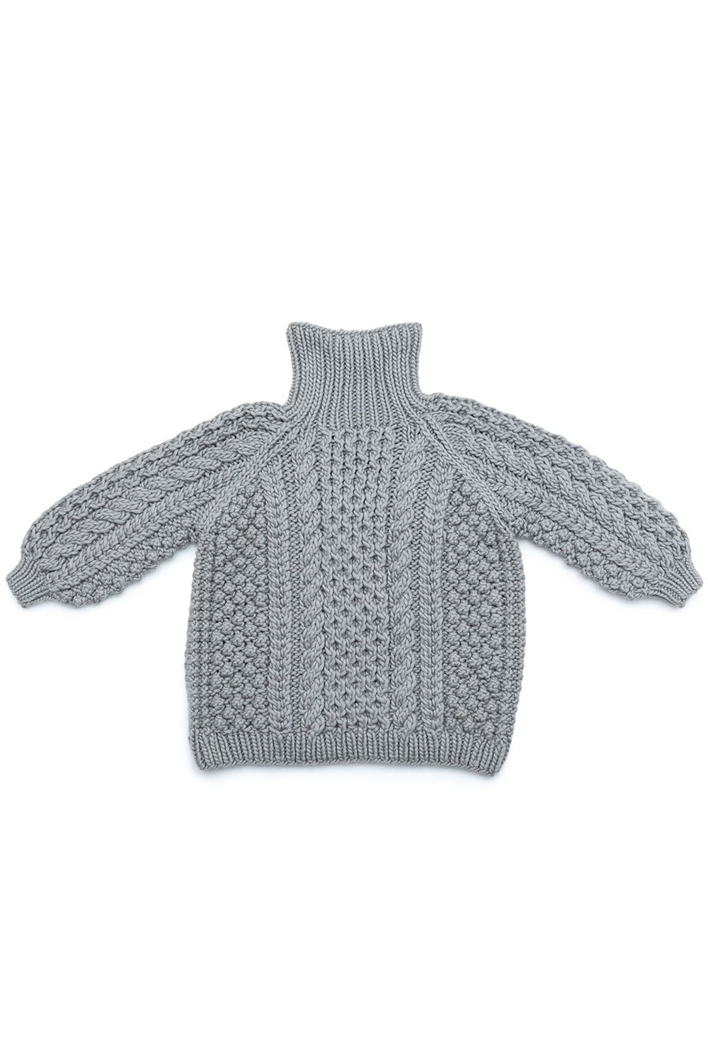 High Neck Aran (hand knitted)