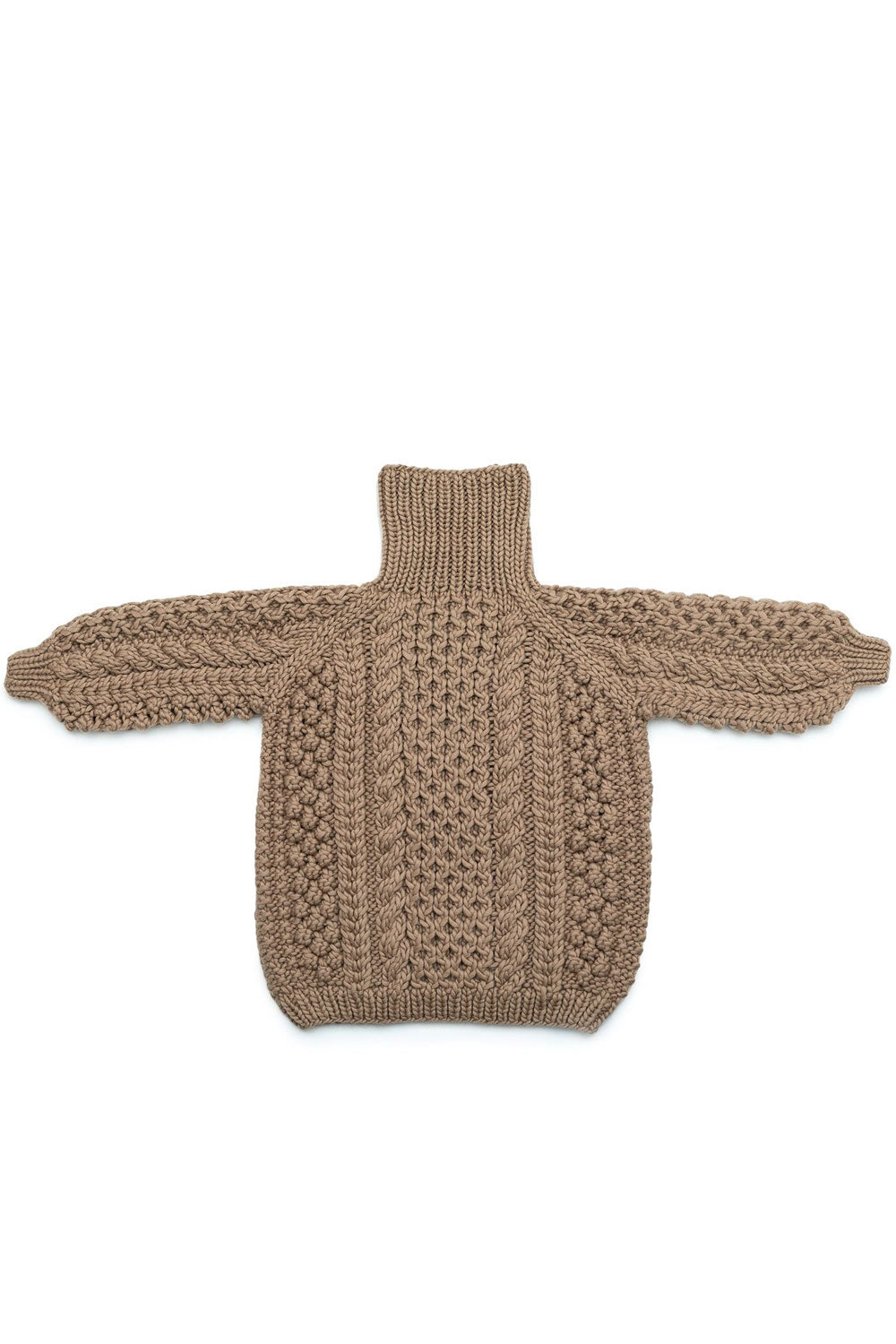 High Neck Aran (hand knitted)