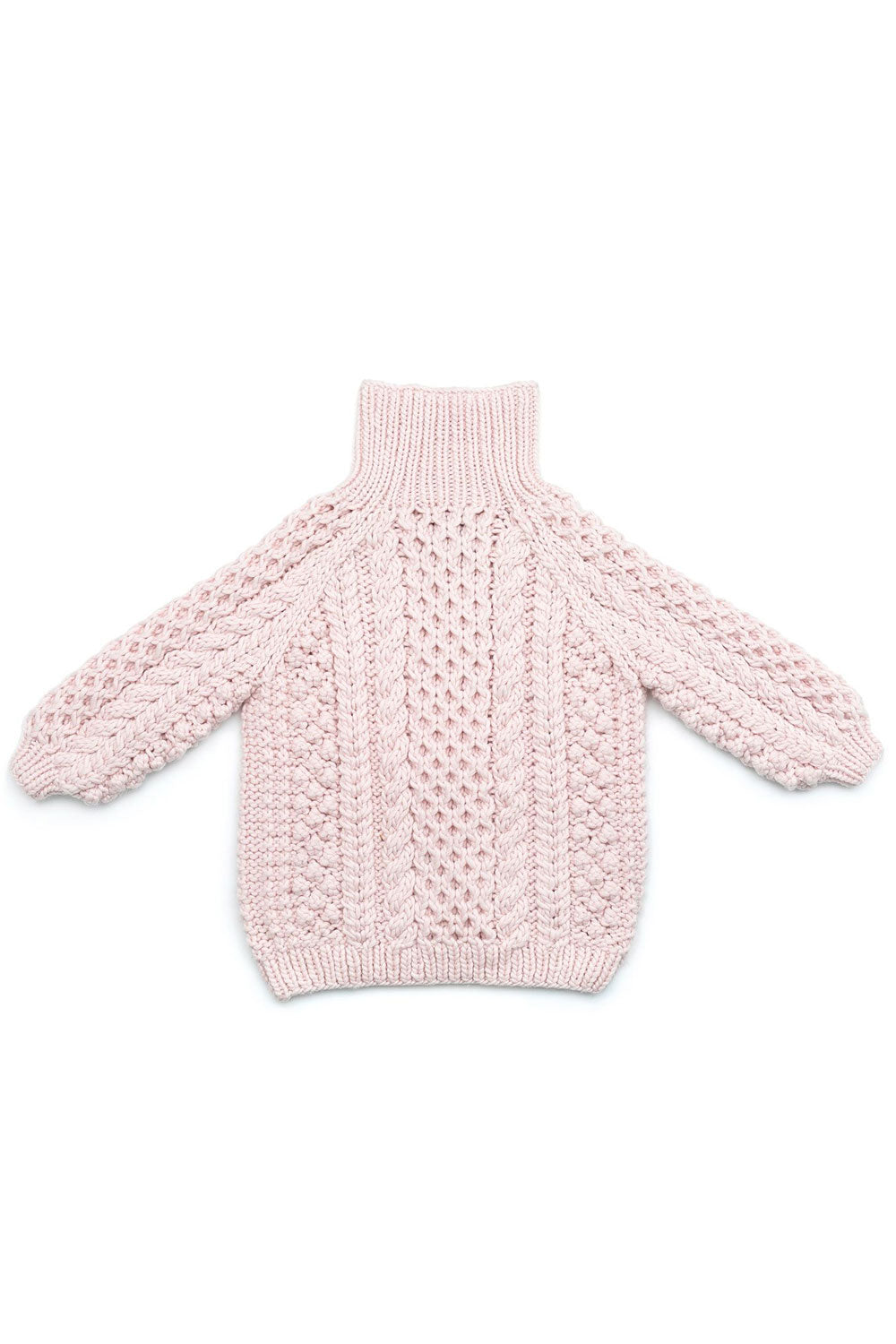 High Neck Aran (hand knitted)