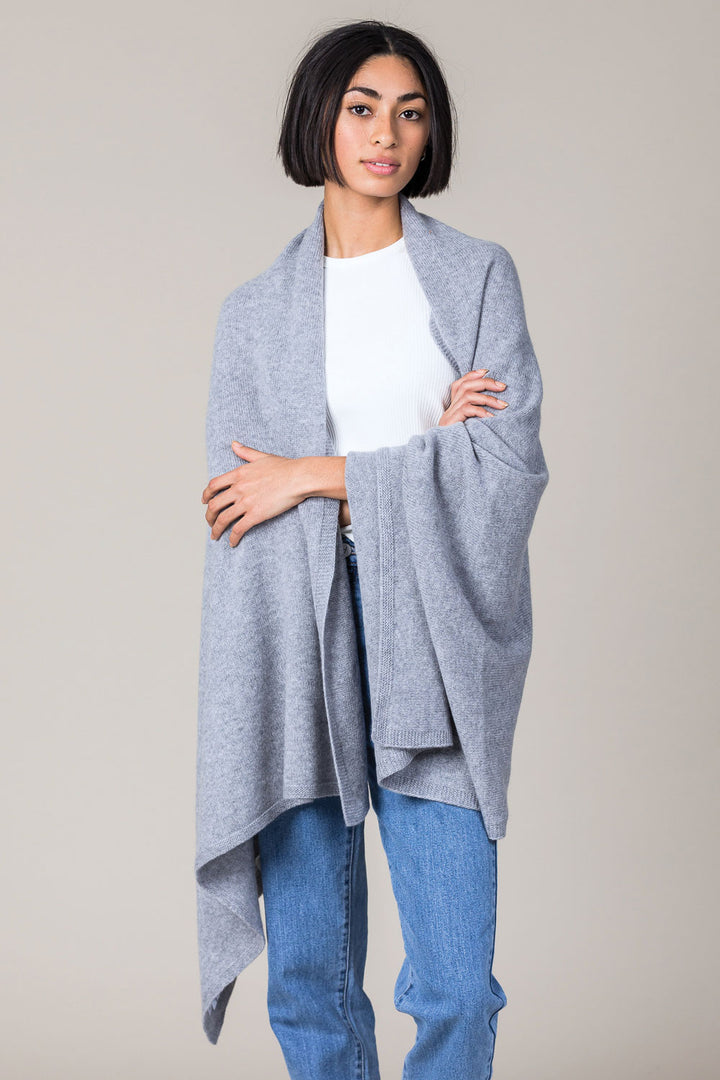 Cashmere Travel Wrap in Felt Grey