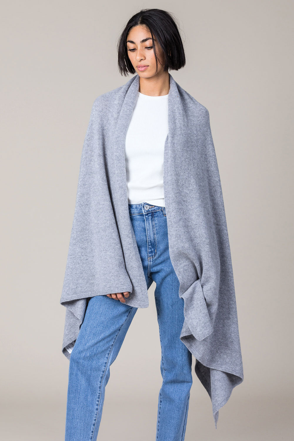 Cashmere Travel Wrap in Felt Grey