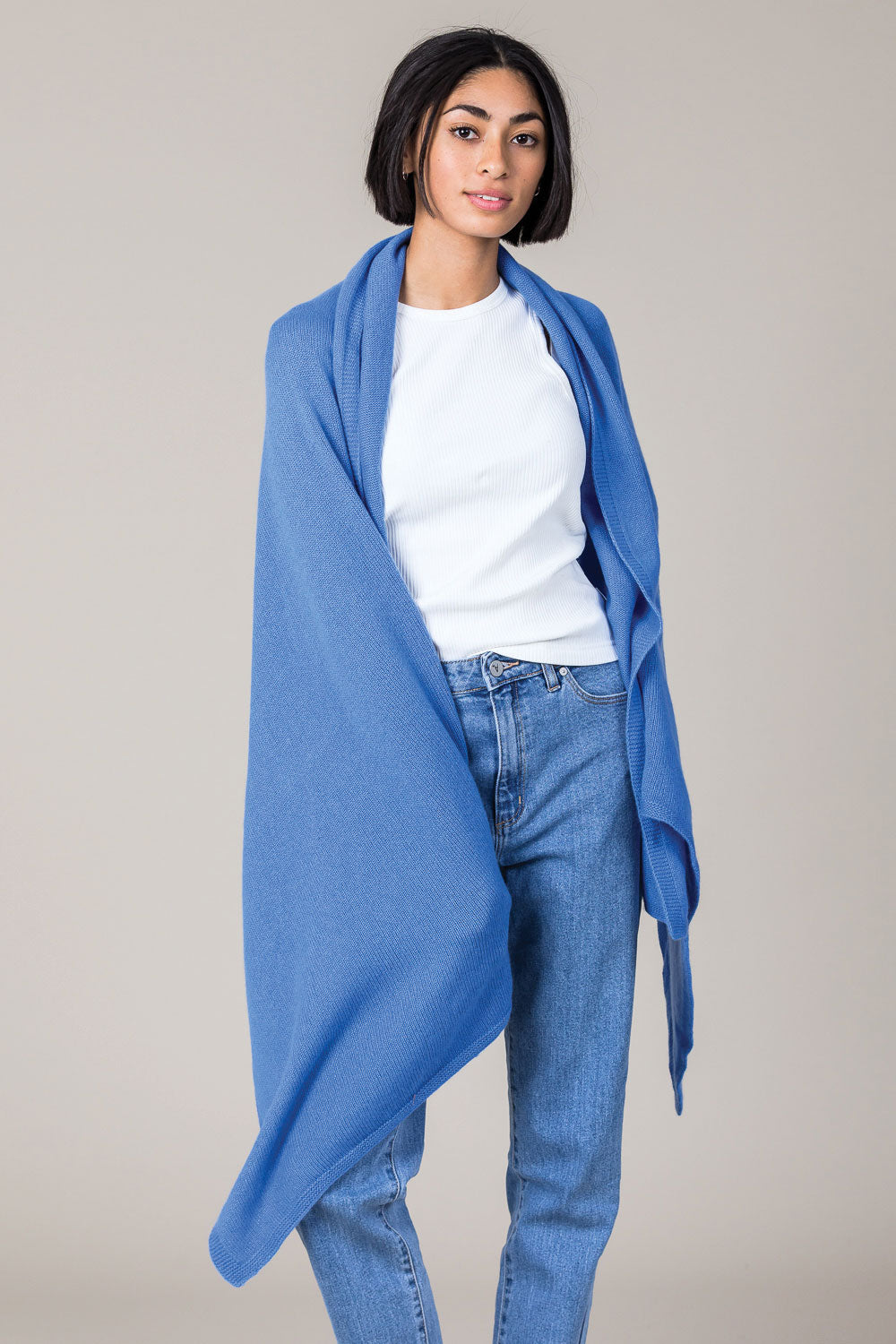 Cashmere Travel Wrap in Isfahan Blue