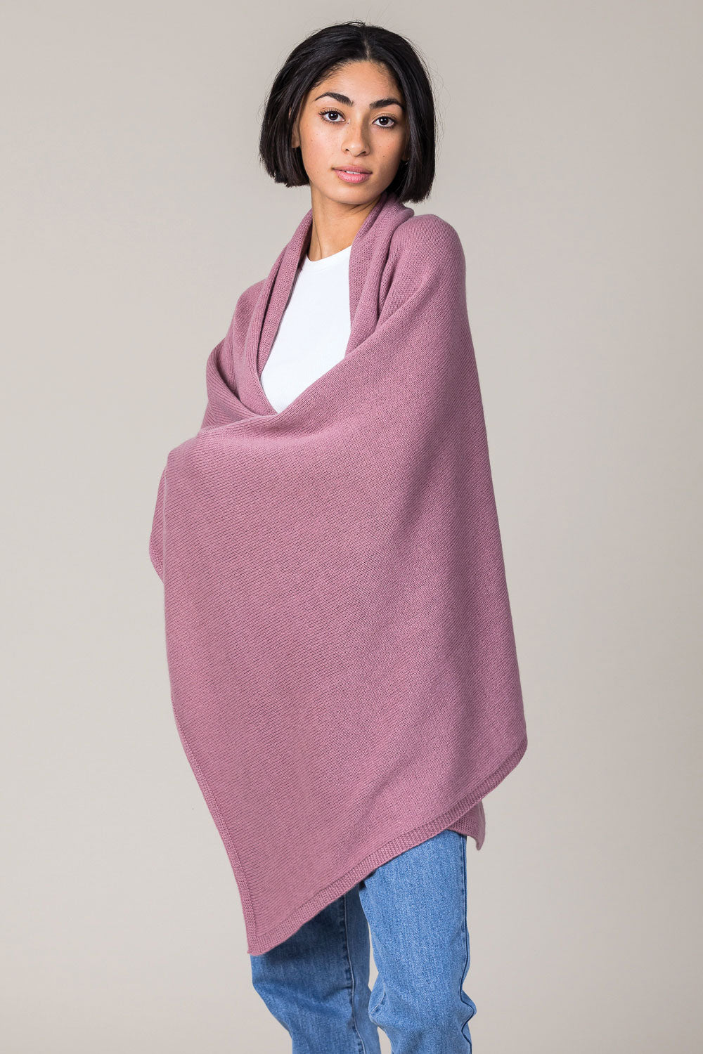 Cashmere Travel Wrap in Shawl Pink